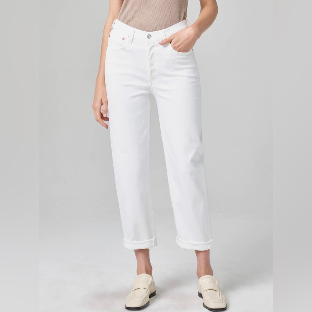 Citizens Of Humanity Women's Dylan Straight Leg White Jeans